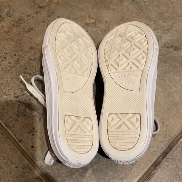 Converse All Star Pink Glitter Drip Low Top Sneakers Girls Junior 2 Rainbow - Picture 6 of 12